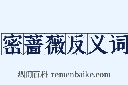 密蔷薇反义词是什么意思的图片